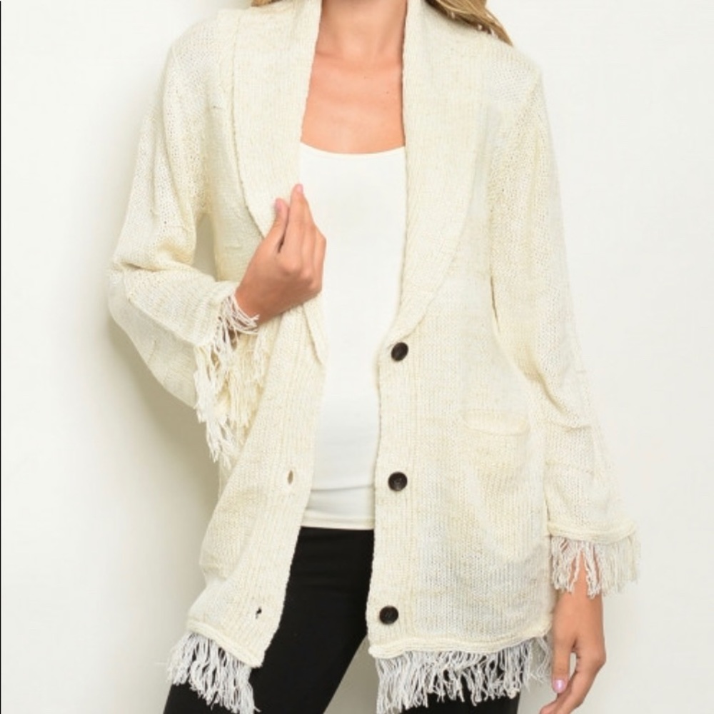 Open button sweater